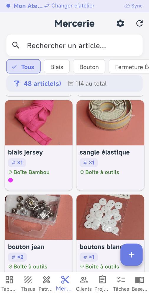 Détail des fournitures
